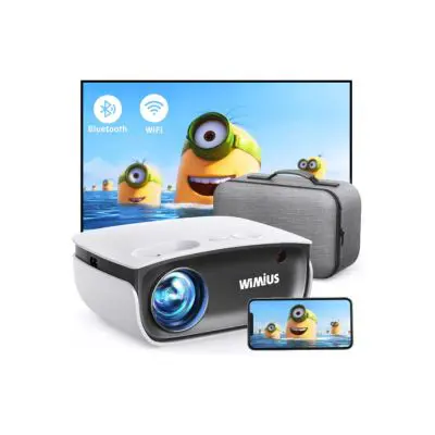 WiMiUS P28 400 ANSI Lumens Native 1920x1080 Outdoor Video Projector